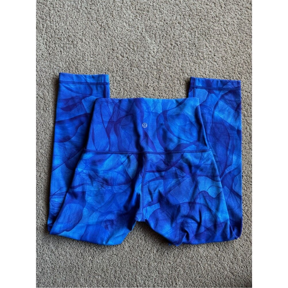 Lululemon Wunder Under Crop Hi-Rise Leggings Midnight Tulle Blue Women’s 4